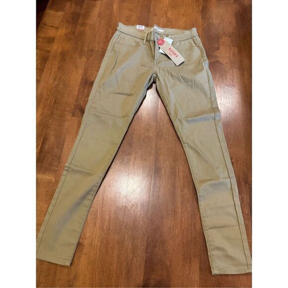 New woman’s Levi’s 710 super skinny mid rise khaki jeans size 30x30 - Picture 1 of 5